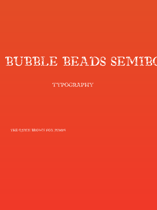 Bubble Beads SemiBold Poster