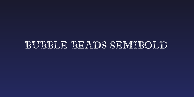Bubble Beads SemiBold Social Header