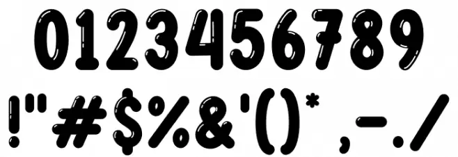 Bubble Bobble Font OTHER CHARS