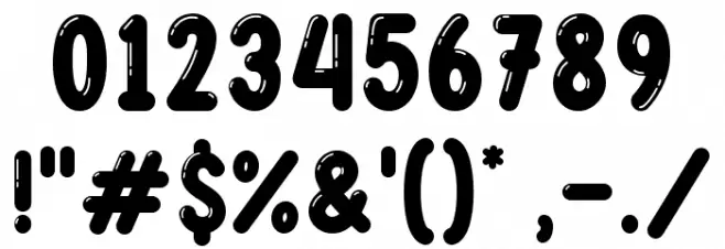 Bubble Bobble Font OTHER CHARS