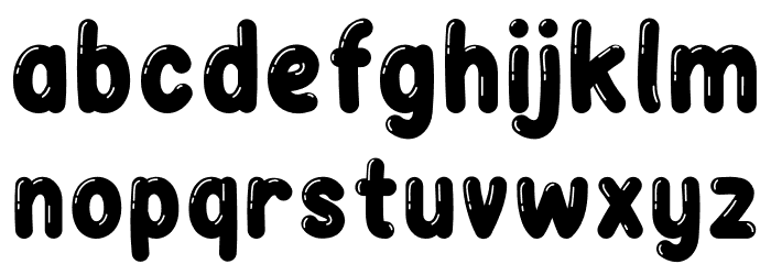 Bubble Bobble Font LOWERCASE