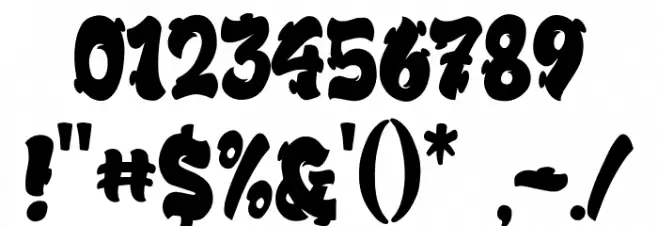 Bubble Boom Font OTHER CHARS