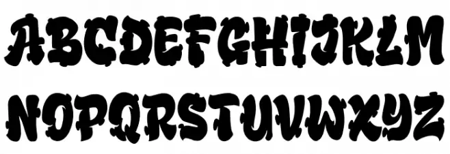 Bubble Boom Font Litere mari