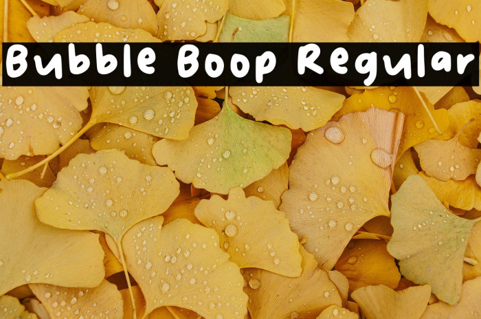 Bubble Boop Regular Example 1