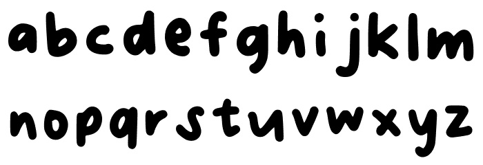 Bubble Boop Regular Font LOWERCASE
