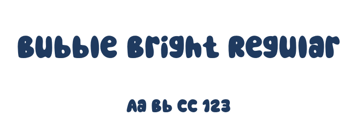 Bubble Bright Regular Font Preview