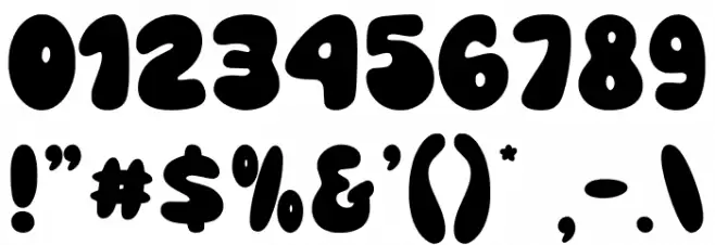 Bubble Bright Regular フォント その他の文字