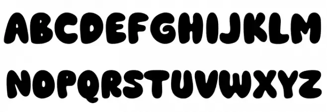 Bubble Bright Regular フォント 大文字