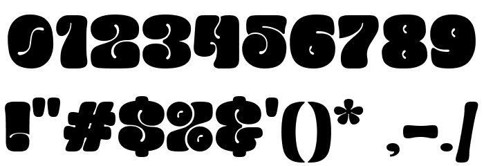 Bubble Brown Regular Font OTHER CHARS
