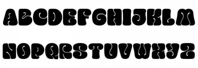 Bubble Brown Regular Schriftart Groß