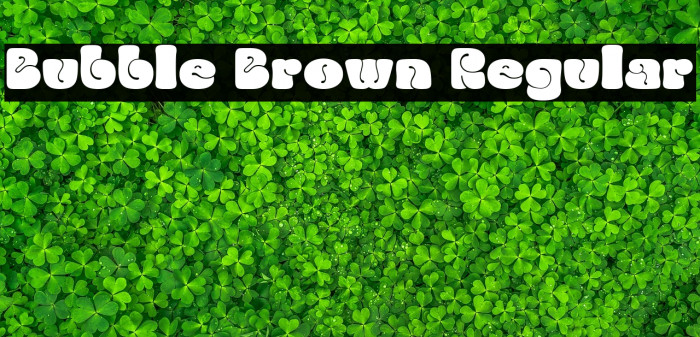 Bubble Brown Regular Example 1