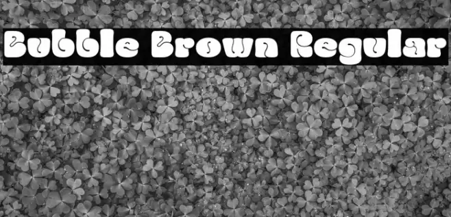 Bubble Brown Regular Fonte examples