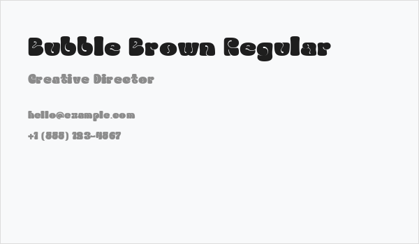 Bubble Brown Regular Business Card