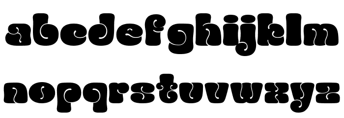 Bubble Brown Regular Font LOWERCASE