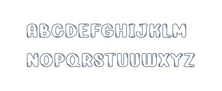 Bubble Bursh Uppercase