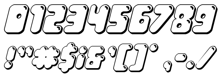 bubble letters font 3d