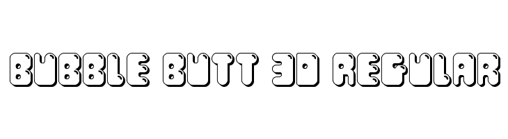 Bubble Butt 3D Regular Font