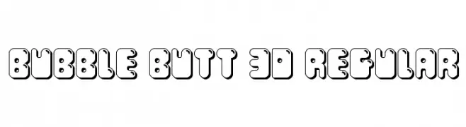 Bubble Butt 3D Regular  フリーフォントのダウンロード