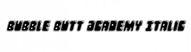 Bubble Butt Academy Italic  Frei Schriftart Herunterladen
