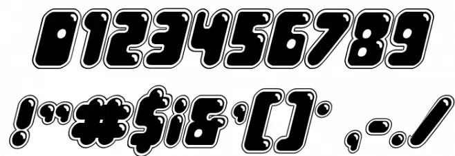 Bubble Butt Academy Italic Font OTHER CHARS