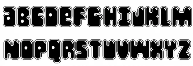 Bubble Butt Academy Italic Schriftart Groß