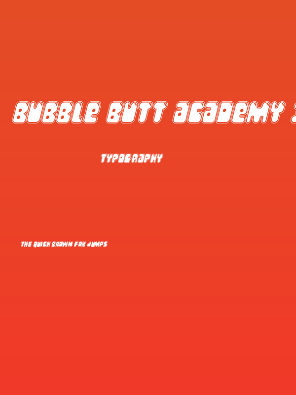 Bubble Butt Academy Italic Poster