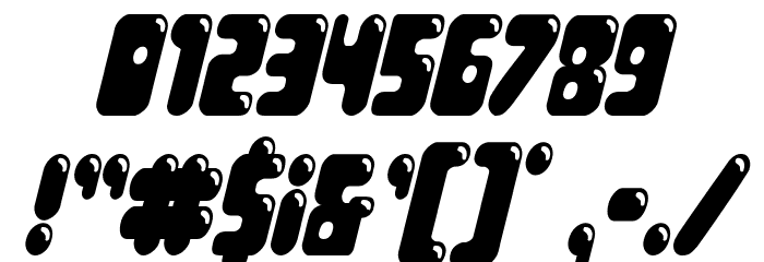 Bubble Butt Condensed Italic Font OTHER CHARS