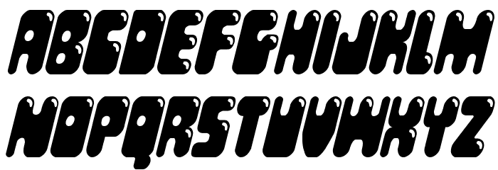 Bubble Butt Condensed Italic Font LOWERCASE