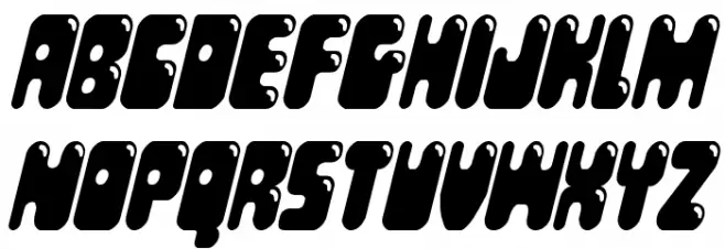 Bubble Butt Condensed Italic फ़ॉन्ट लोअरकेस