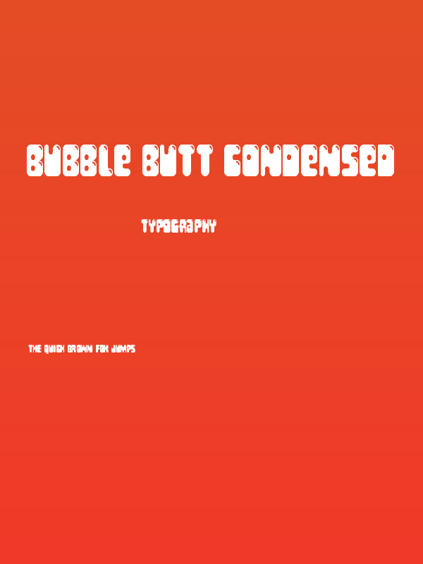 Bubble Butt Condensed Poster