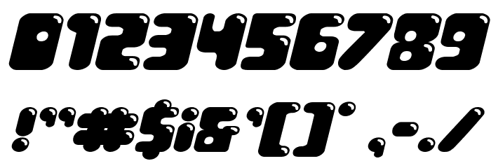 Bubble Butt Expanded Italic Font OTHER CHARS