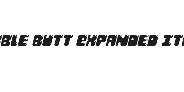 Bubble Butt Expanded Italic Logo