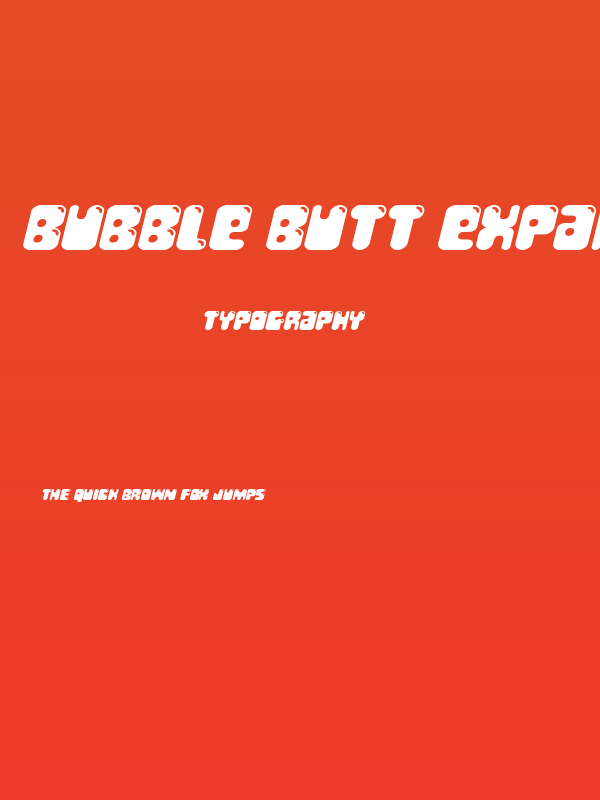 Bubble Butt Expanded Italic Poster