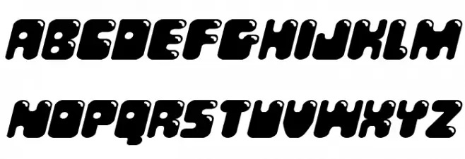 Bubble Butt Expanded Italic फ़ॉन्ट लोअरकेस