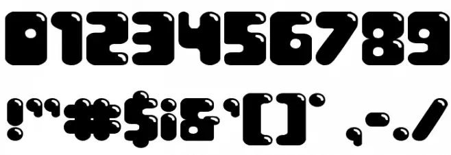 Bubble Butt Expanded Font OTHER CHARS