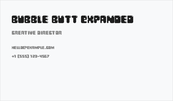 Bubble Butt Expanded Business Card