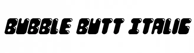 Bubble Butt Italic  font caratteri gratis