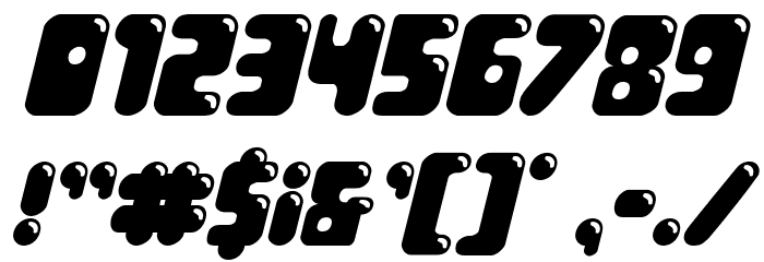 Bubble Butt Italic Font OTHER CHARS