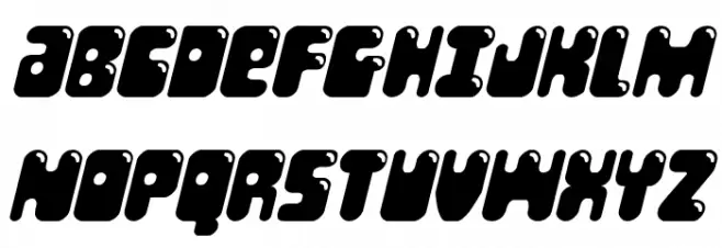Bubble Butt Italic Polices MAJUSCULES