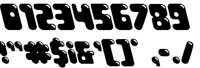 Bubble Butt Leftalic Font OTHER CHARS