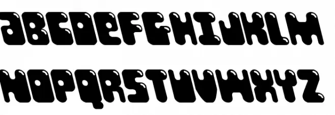 Bubble Butt Leftalic Fonte MAIÚSCULAS