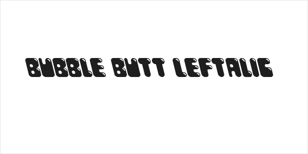 Bubble Butt Leftalic Logo