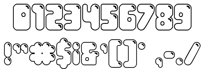 Bubble Butt Outline Regular Font OTHER CHARS