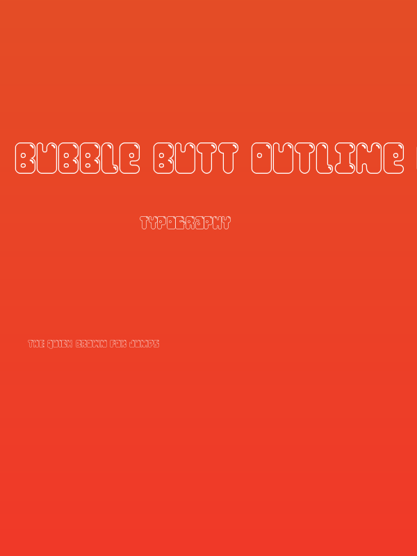 Bubble Butt Outline Regular Poster