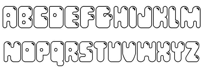 Bubble Butt Outline Regular Font LOWERCASE