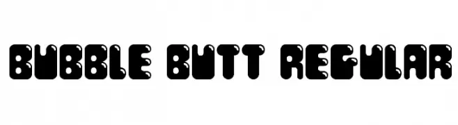 Bubble Butt Regular  フリーフォントのダウンロード
