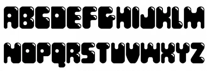 Bubble Butt Regular फ़ॉन्ट लोअरकेस