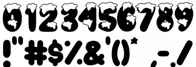 Bubble Christmas फ़ॉन्ट अन्य घर का काम