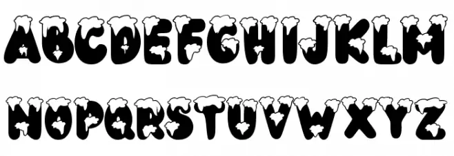 Bubble Christmas फ़ॉन्ट अपरकेस