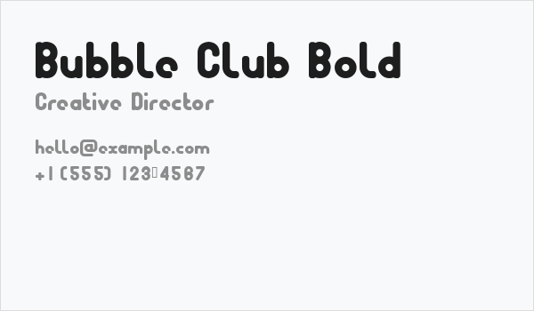 Bubble Club Bold Business Card